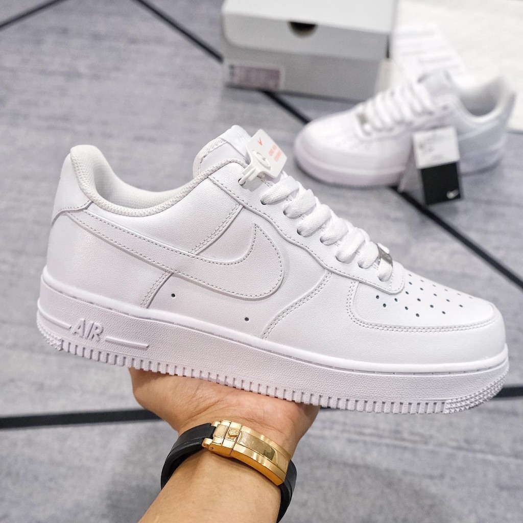 Giày Nike_AF1 Trắng, Giày Thể Thao AF1 Air_Force 1 Màu Trắng Bản C.Cấp Đế Air Full PK Kiểu Dáng BaSic